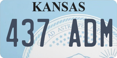 KS license plate 437ADM
