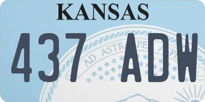KS license plate 437ADW
