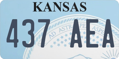 KS license plate 437AEA