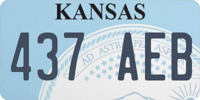 KS license plate 437AEB