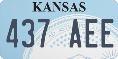 KS license plate 437AEE