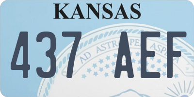 KS license plate 437AEF