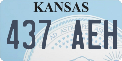 KS license plate 437AEH