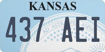 KS license plate 437AEI