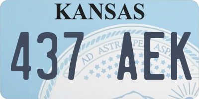 KS license plate 437AEK