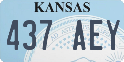 KS license plate 437AEY