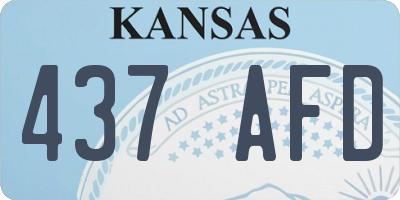 KS license plate 437AFD