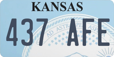 KS license plate 437AFE