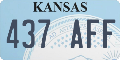 KS license plate 437AFF