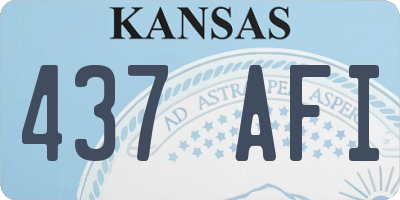 KS license plate 437AFI