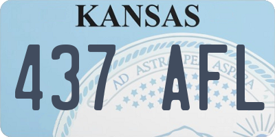 KS license plate 437AFL
