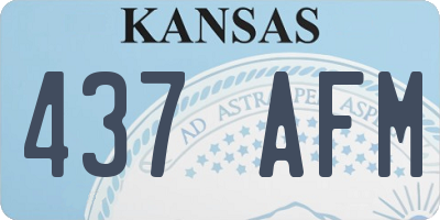 KS license plate 437AFM