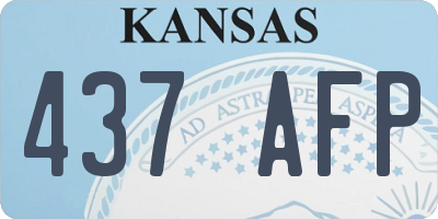 KS license plate 437AFP