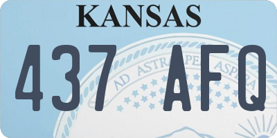 KS license plate 437AFQ