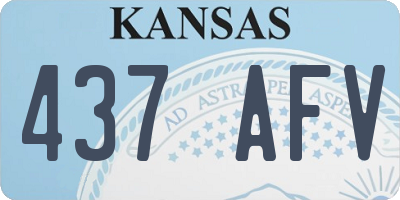 KS license plate 437AFV
