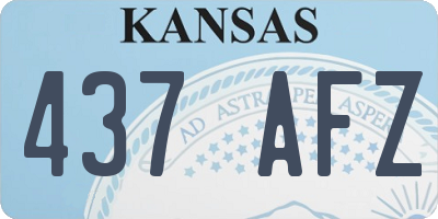 KS license plate 437AFZ