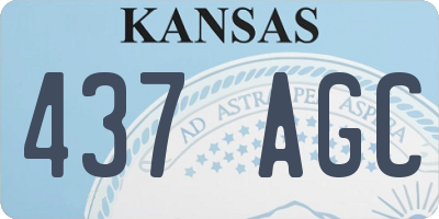 KS license plate 437AGC