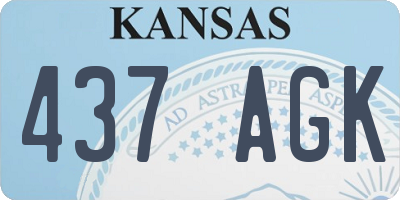 KS license plate 437AGK