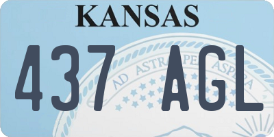 KS license plate 437AGL