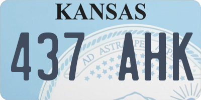 KS license plate 437AHK