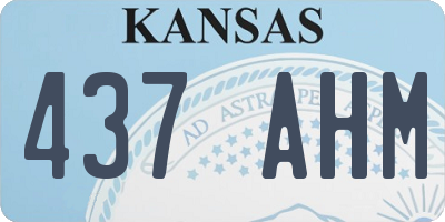 KS license plate 437AHM