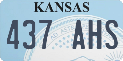 KS license plate 437AHS