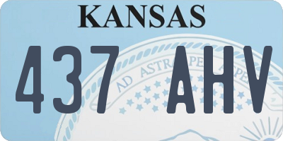KS license plate 437AHV
