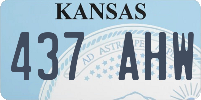 KS license plate 437AHW