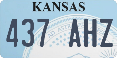 KS license plate 437AHZ
