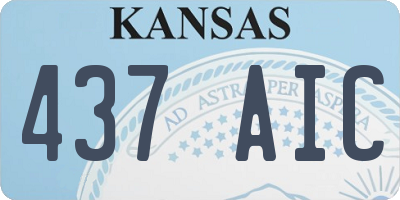 KS license plate 437AIC