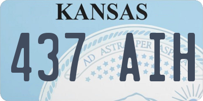 KS license plate 437AIH