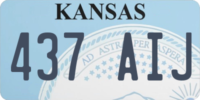 KS license plate 437AIJ