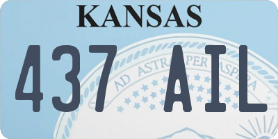 KS license plate 437AIL
