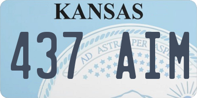 KS license plate 437AIM