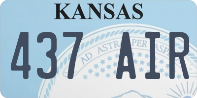 KS license plate 437AIR