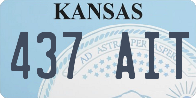 KS license plate 437AIT