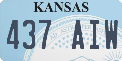KS license plate 437AIW