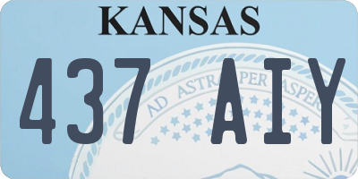 KS license plate 437AIY