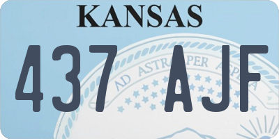 KS license plate 437AJF