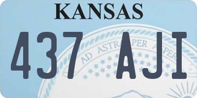 KS license plate 437AJI