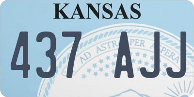 KS license plate 437AJJ
