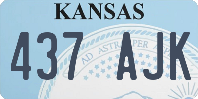 KS license plate 437AJK