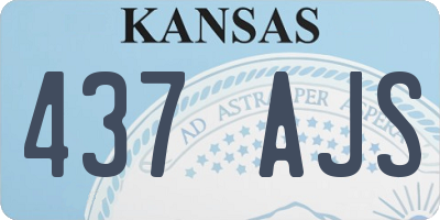 KS license plate 437AJS
