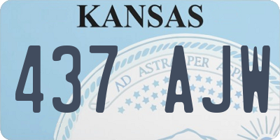 KS license plate 437AJW