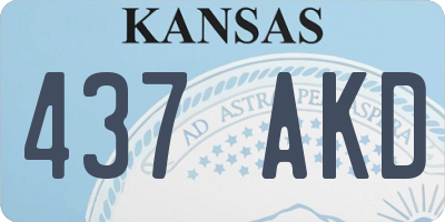 KS license plate 437AKD