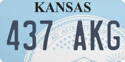 KS license plate 437AKG