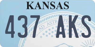KS license plate 437AKS