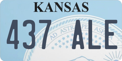 KS license plate 437ALE
