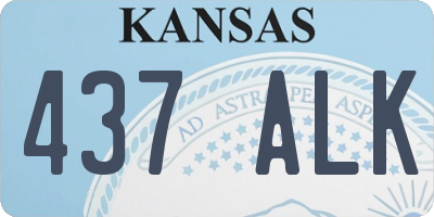KS license plate 437ALK