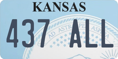 KS license plate 437ALL